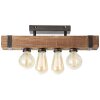 Brilliant Woodhill Lampa Sufitowa Ciemne drewno, Czarny, 4-punktowe