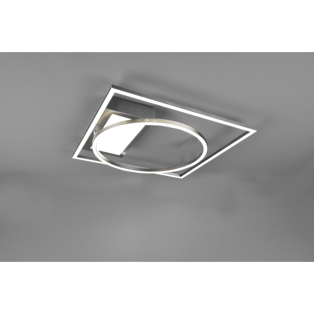 Trio Downey Lampa Sufitowa LED Nikiel matowy, 1-punktowy, Zdalne sterowanie main product photo