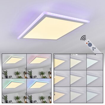 Mota Lampa Sufitowa LED Biały, 1-punktowy, Zdalne sterowanie, Zmieniacz kolorów