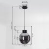 Cumuato Lampa Wisząca Czarny, 1-punktowy
