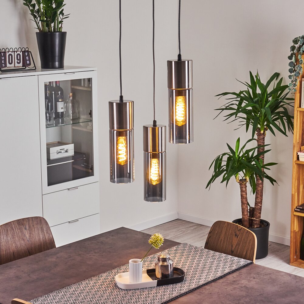 Dulcita Lampa Wisząca Nikiel matowy, 3-punktowe main product photo