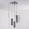 Dulcita Lampa Wisząca Nikiel matowy, 3-punktowe