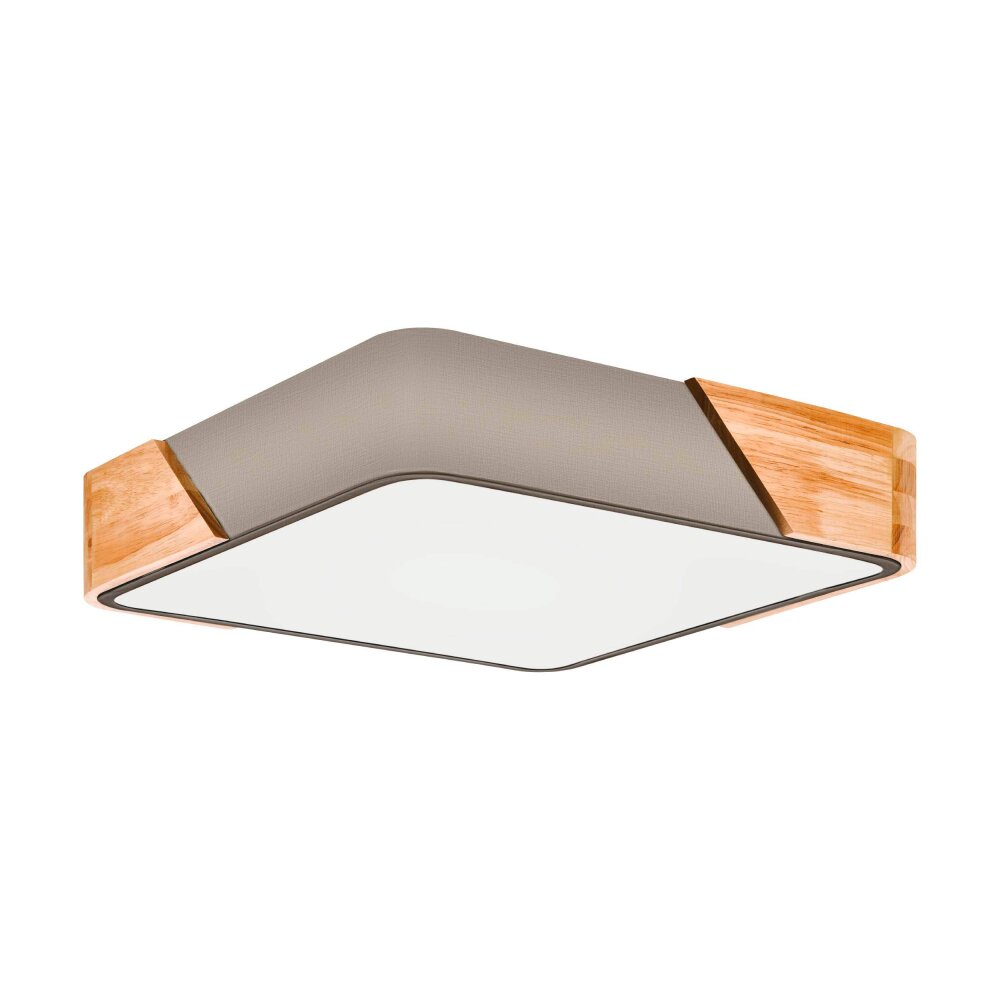 Eglo GRIMALDINO Lampa Sufitowa Jasne drewno, Szarobrązowy, 2-punktowe main product photo
