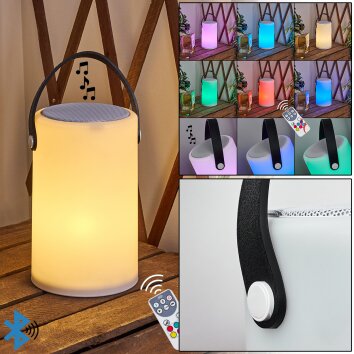 Chilar Lampa stołowa LED Czarny, Biały, 1-punktowy, Zdalne sterowanie, Zmieniacz kolorów
