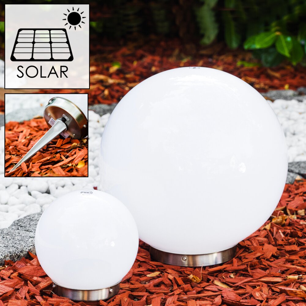 Komplet kul solarnych LED Stal nierdzewna, 2-punktowe main product photo