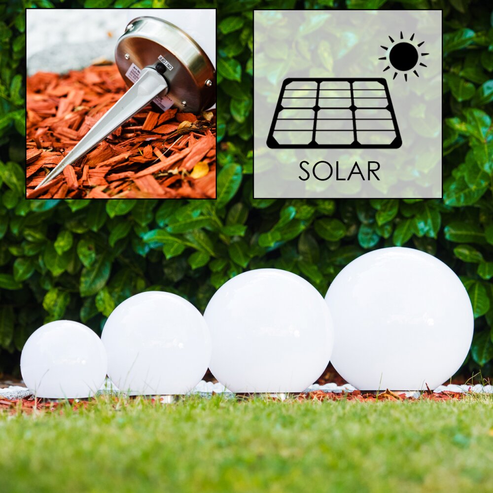 Solar świecąca kula LED Stal nierdzewna, 2-punktowe main product photo