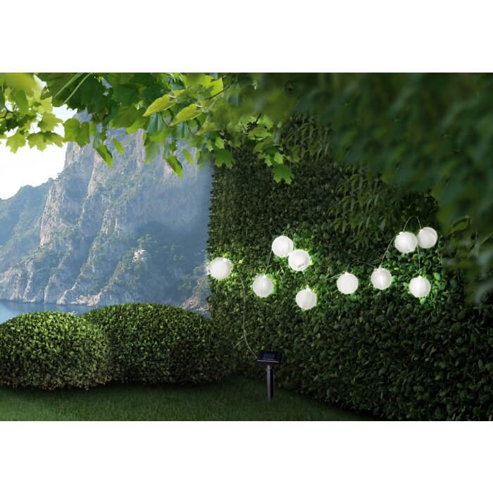 Globo PRIOB girlanda solarna LED Biały, 10-punktowe