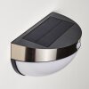 Basra Lampa solarna LED Chrom, 1-punktowy, Czujnik ruchu