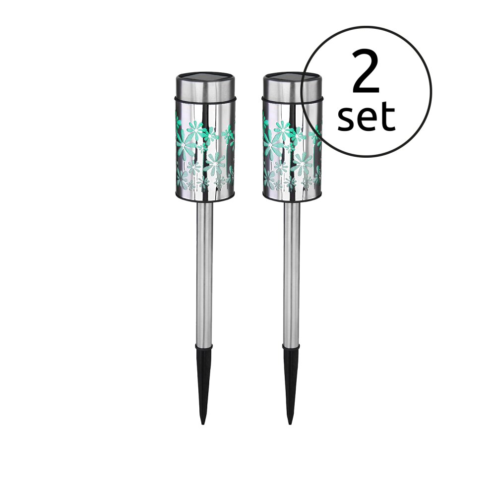 Globo Lampa solarna LED Stal nierdzewna, 2-punktowe, Zmieniacz kolorów main product photo