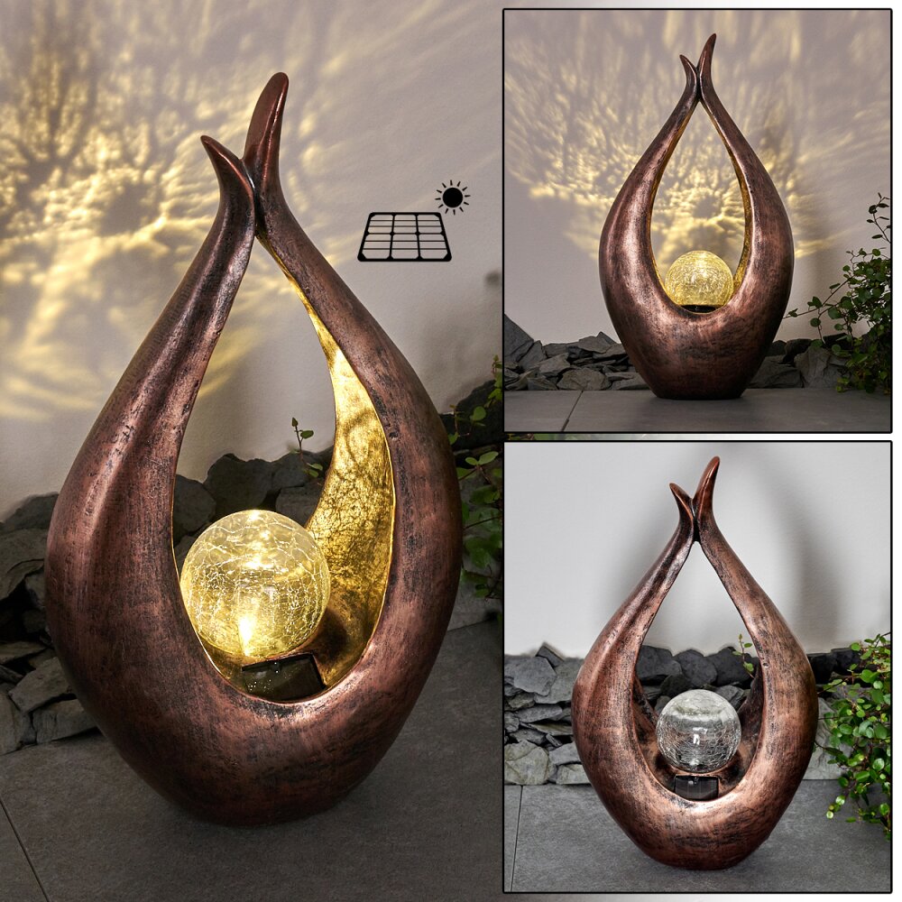 Benevento Lampa solarna LED Brązowy, 1-punktowy main product photo