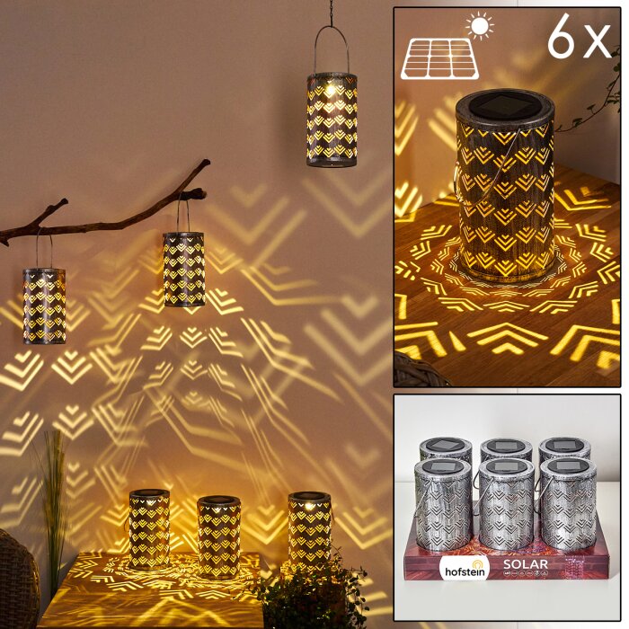 Parikia Lampa solarna LED Miedź, Srebrny, 1-punktowy