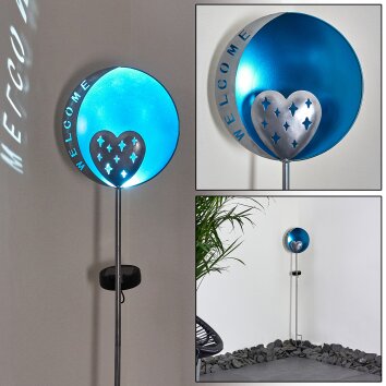 Lodz Lampa solarna LED Niebeieski, Czarny, 1-punktowy