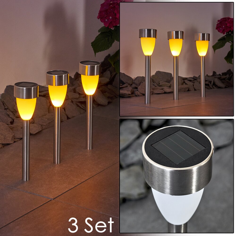 Gorizia Lampa solarna LED Stal nierdzewna, 3-punktowe main product photo
