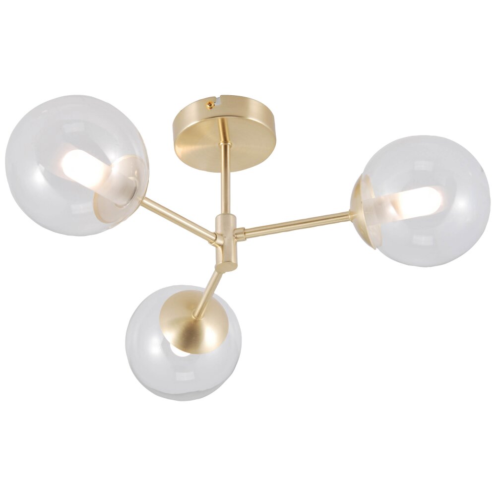 Brillliant Gitse Lampa Sufitowa Złoty, 3-punktowe main product photo