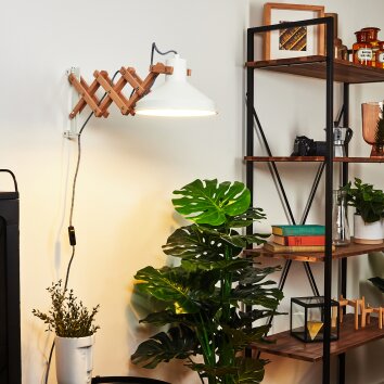 Parlier Lampa ścienna Jasne drewno, Biały, 1-punktowy Parlier Lampa ścienna Jasne drewno, Biały, 1-punktowy