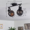 Sunasau Lampa Sufitowa Czarny, 2-punktowe
