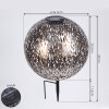 Samoao Lampa solarna LED Miedź, Czarny, Srebrny, 1-punktowy