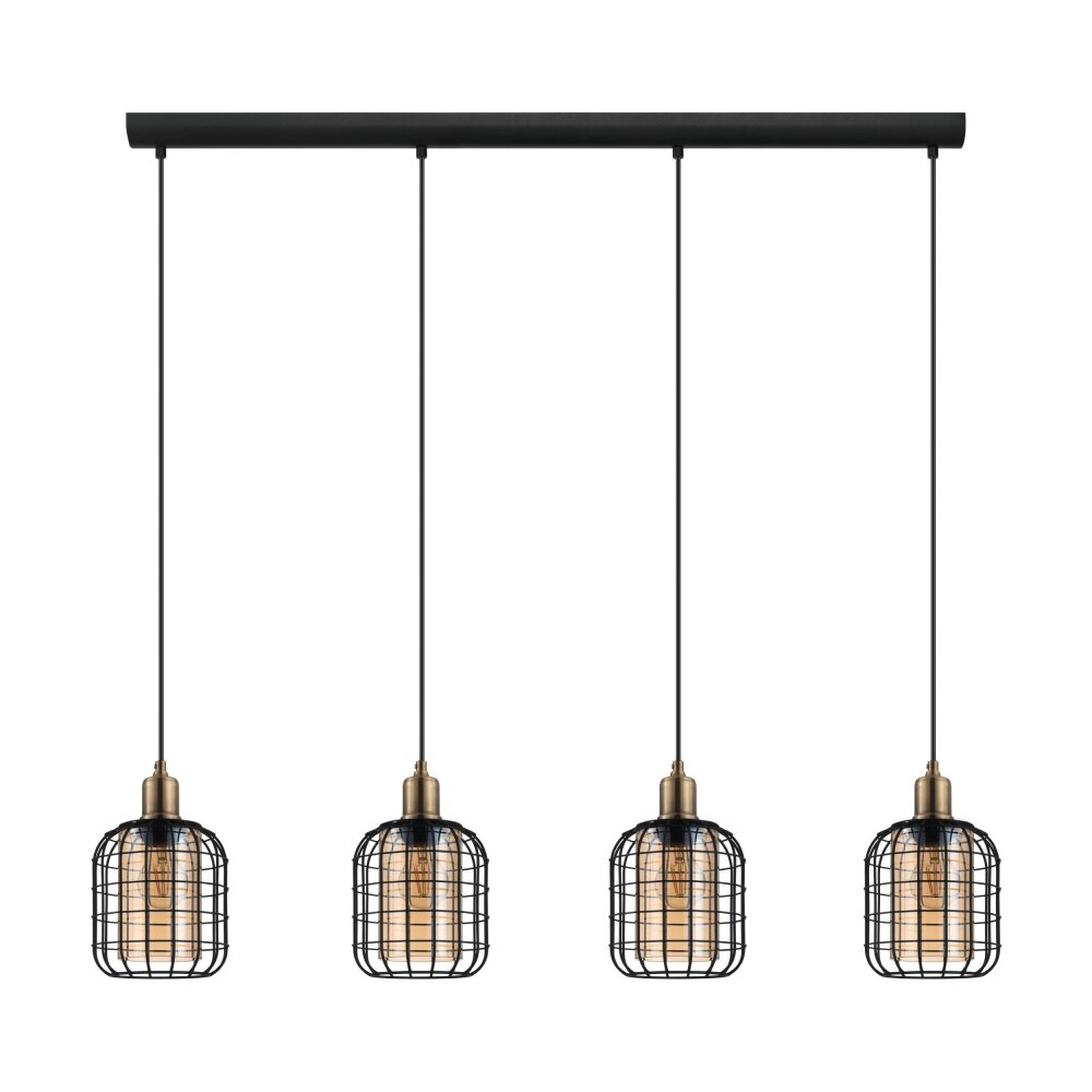 Eglo CHISLE Lampa Wisząca Oksydowane, Czarny, 4-punktowe main product photo