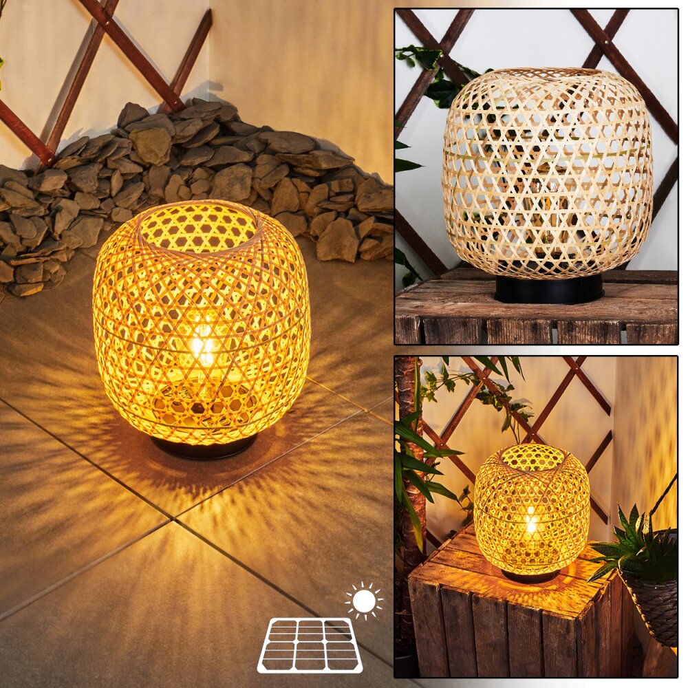 Conneaut Lampa solarna LED Jasne drewno, Czarny, 1-punktowy main product photo