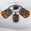 Opatija Lampa Sufitowa czarny, 3-punktowe