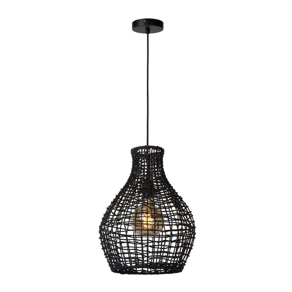 Lucide ALBAN Lampa Wisząca Czarny, 1-punktowy main product photo