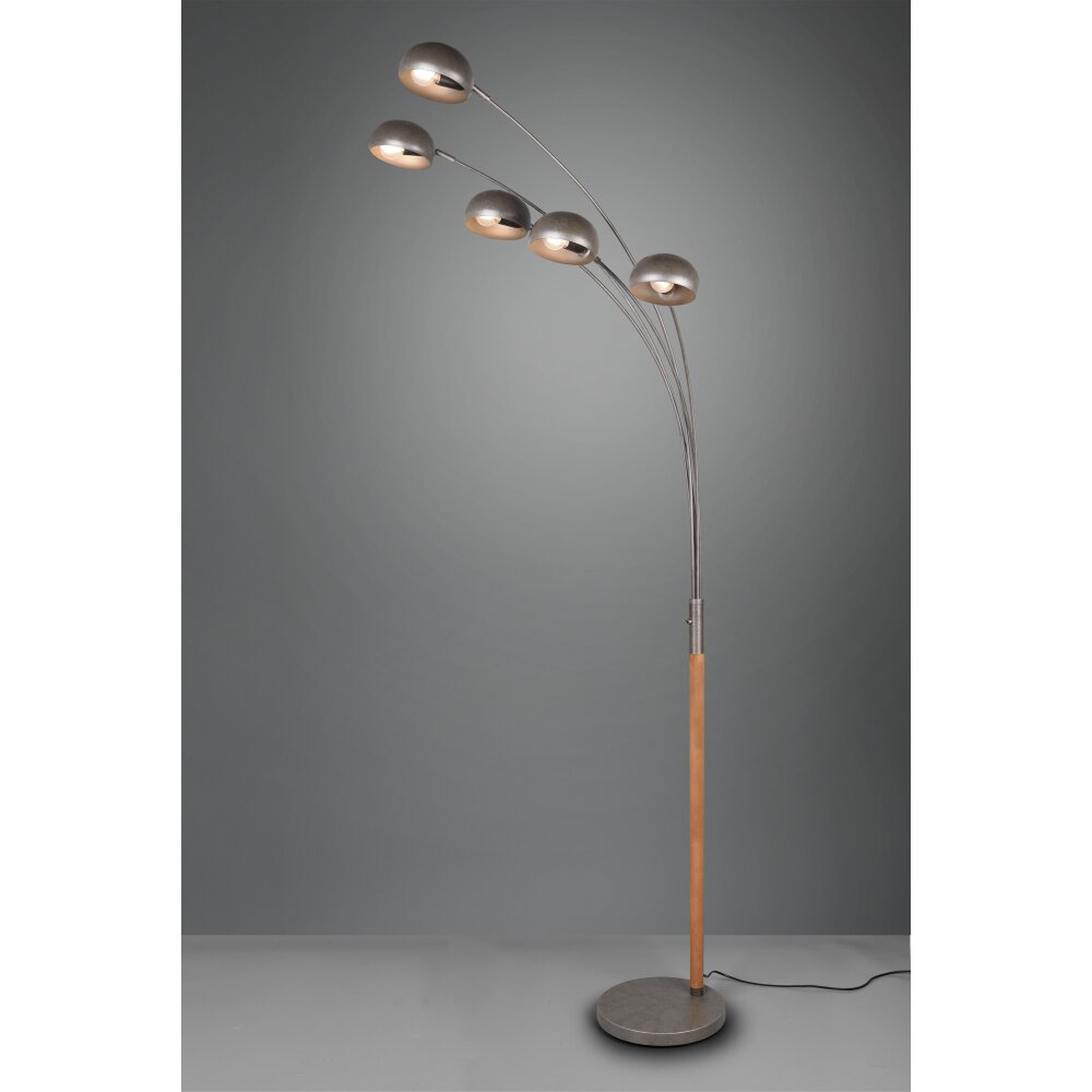 Reality Dito Lampa Stojąca Ciemnobrązowy, Nikiel matowy, 5-punktowe main product photo