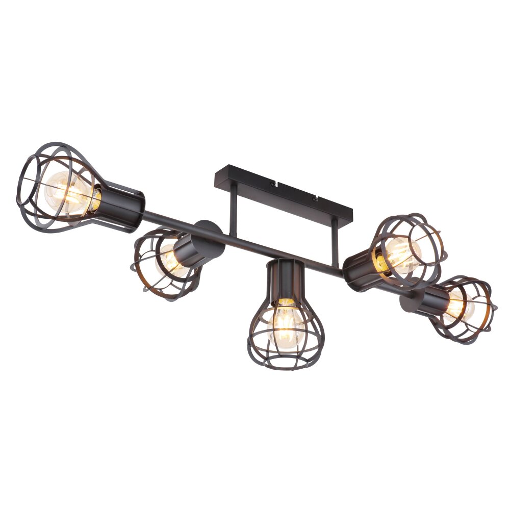 Globo CLASTRA Lampa Sufitowa Czarny, 5-punktowe main product photo