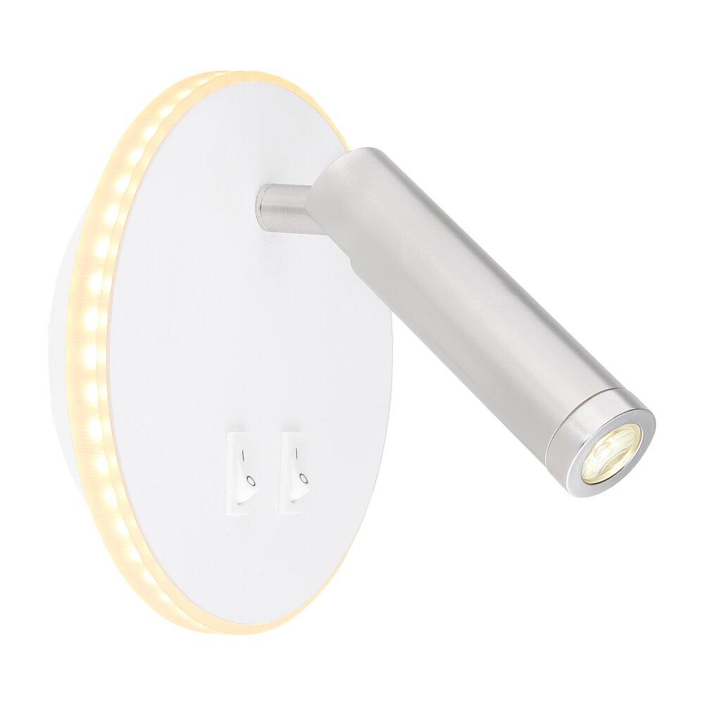 Globo MANY Lampa ścienna LED Nikiel matowy, Biały, 1-punktowy main product photo