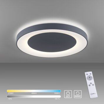 Leuchten Direkt ANIKA Lampa Sufitowa LED antracytowy, 1-punktowy, Zdalne sterowanie