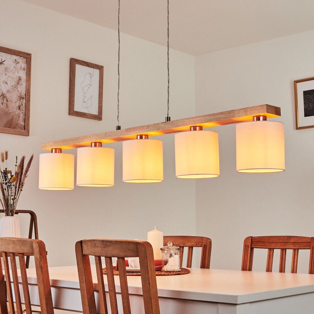 Saltaire Lampa Wisząca Jasne drewno, Srebrny, 5-punktowe main product photo