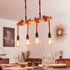 Vitlanda Lampa Wisząca Brązowy, Jasne drewno, Czarny, 4-punktowe