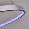 Canisteo Lampa Wisząca LED Srebrny, 2-punktowe, Zdalne sterowanie, Zmieniacz kolorów