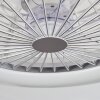 Piraeus wentylator sufitowy LED Biały, 1-punktowy, Zdalne sterowanie, Zmieniacz kolorów