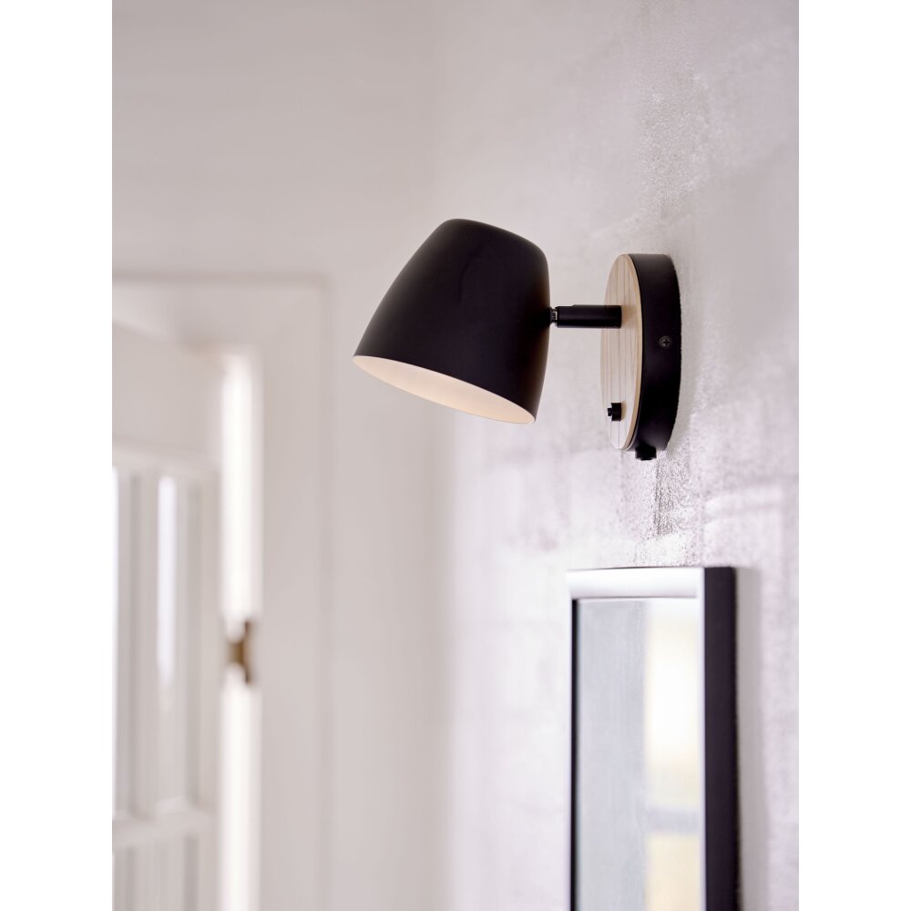 Nordlux THEO Lampa ścienna Jasne drewno, Czarny, 1-punktowy main product photo