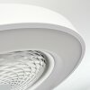 Penon wentylator sufitowy LED Biały, 1-punktowy, Zdalne sterowanie