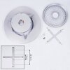 Penon wentylator sufitowy LED Srebrny, 1-punktowy, Zdalne sterowanie