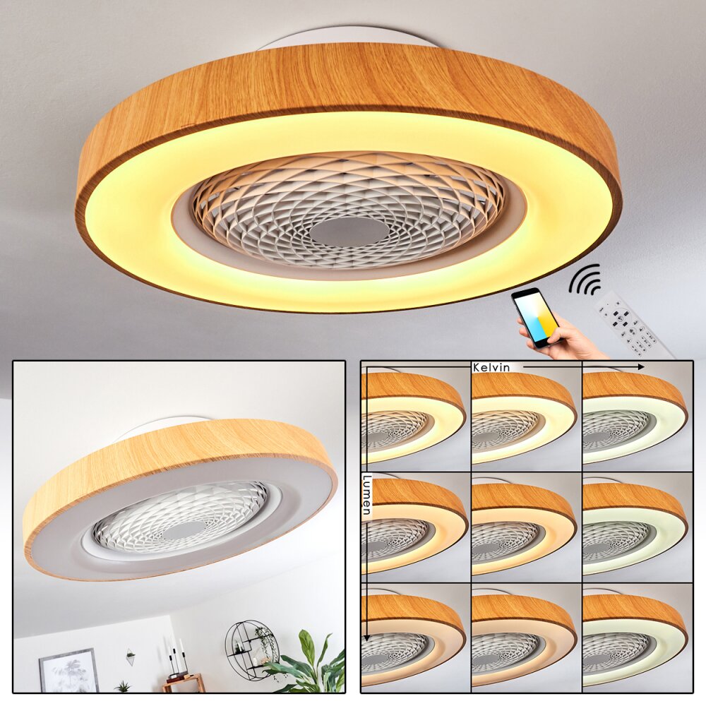 Penon wentylator sufitowy LED Biały, 1-punktowy, Zdalne sterowanie main product photo