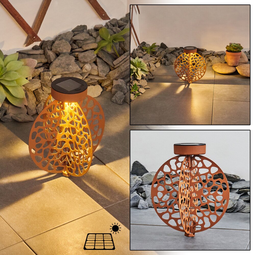 Mesan Lampy solarne LED Pomarańczowy, Rdzawy, Czarny, 1-punktowy main product photo