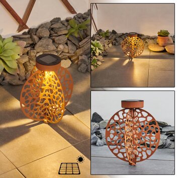 Mesan Lampy solarne LED Pomarańczowy, Rdzawy, Czarny, 1-punktowy