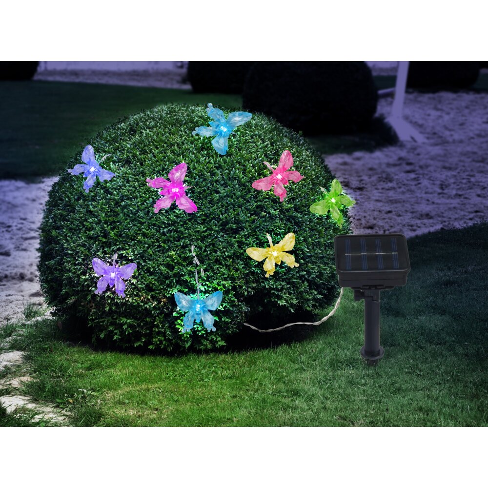 Globo Lampa solarna LED Czarny, 10-punktowe, Zmieniacz kolorów main product photo