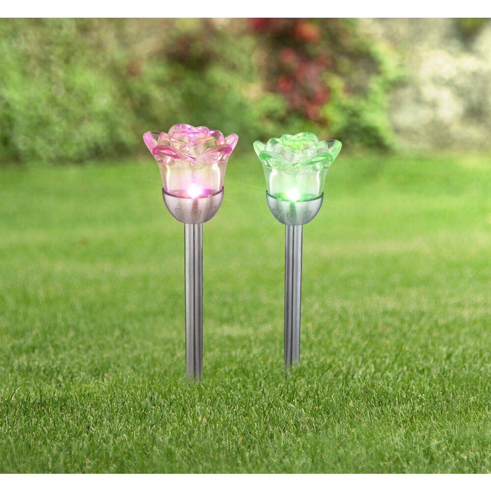 Globo MIYUGO lampy solarne (2 Szt.) LED Stal nierdzewna, 1-punktowy, Zmieniacz kolorów main product photo