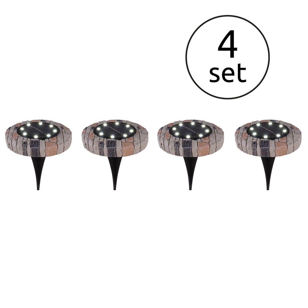 Globo lampy solarne (4 Szt.) LED Szary, 8-punktowe main product photo