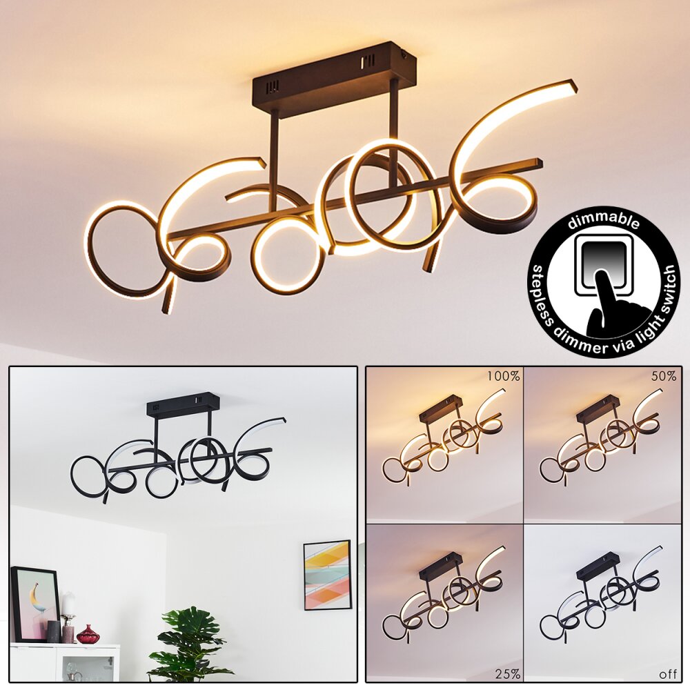 Gora Lampa Sufitowa LED Czarny, 3-punktowe main product photo