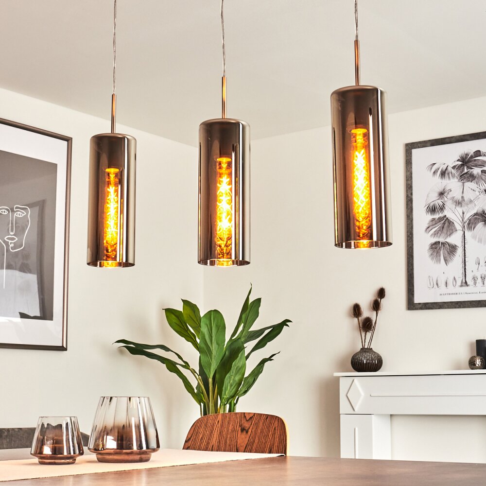 Vimodrone Lampa Wisząca Nikiel matowy, 3-punktowe main product photo