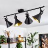 Upiano Lampa Sufitowa Chrom, Czarny, 4-punktowe