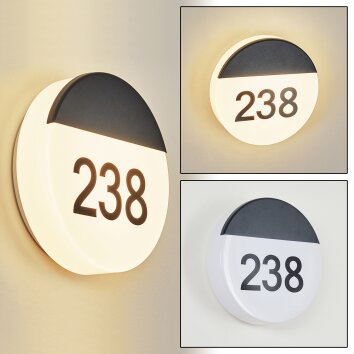 Eppeland Oświetlenie numeru domu LED Czarny, 1-punktowy