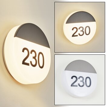 Eppeland Oświetlenie numeru domu LED Antracytowy, 1-punktowy