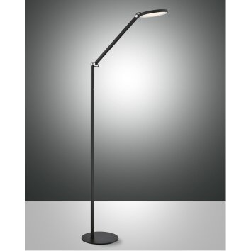 Fabas Luce Regina Lampa Stojąca LED Czarny, 1-punktowy