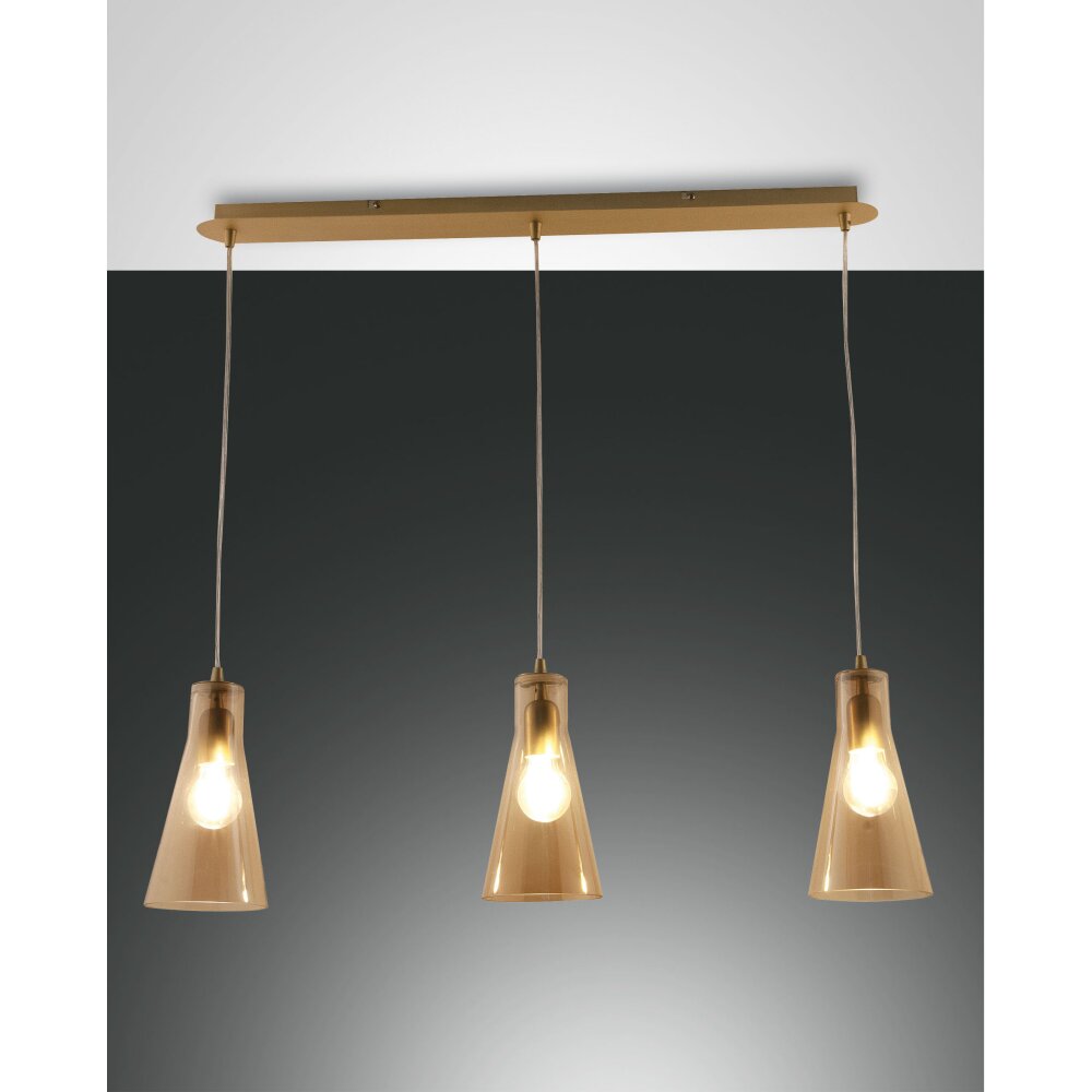 Fabas Luce Dafne Lampa Wisząca Mosiądz, 3-punktowe main product photo