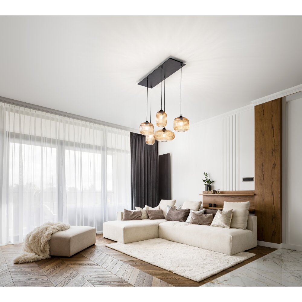 Fabas Luce Gillis Lampa Wisząca Czarny, 5-punktowe main product photo